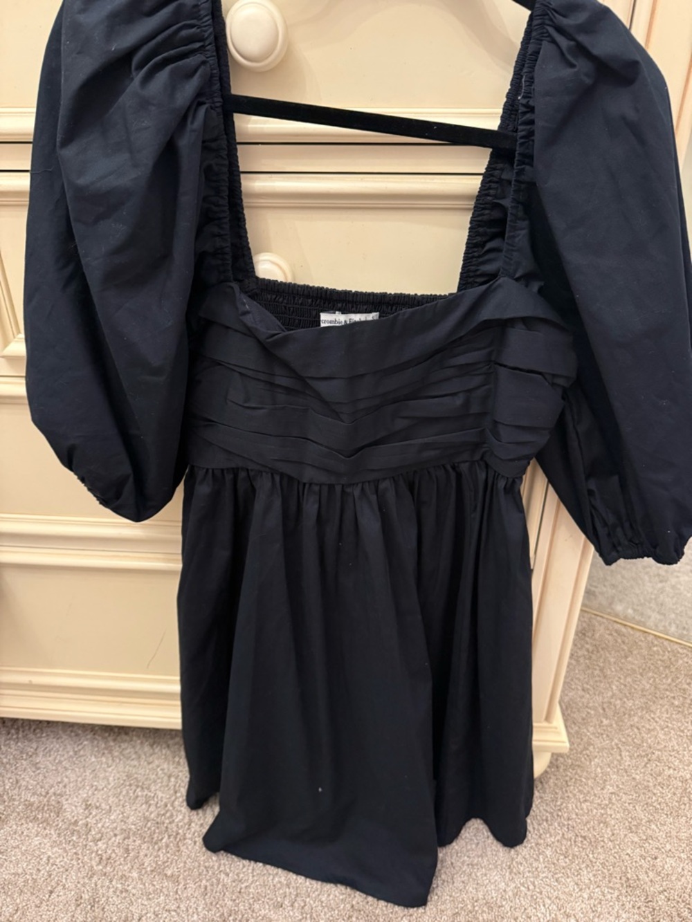 Abercrombie & Fitch Navy Puff Sleeve Mini Dress